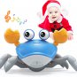 Crawling Crab Baby Toys Infant - Tummy Time Toy Gifts for 3 4 5 6 7 8 9 10 11 12