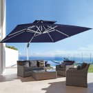 10FT Cantilever Patio Umbrella Double Top Square Umbrella Outdoor Offset Umbrell