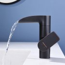 Waterfall Bathroom Faucet, Bathroom Faucet with 360° Swivel Waterfall Spout, Sin
