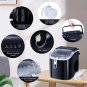 Countertop Ice Maker Portable Ice Machine, Basket Handle,Self-Cleaning Ice Maker