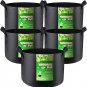 5-Pack 10 Gallon Plant Grow Bags, Heavy Duty Thickened Nonwoven Fabric Pots with