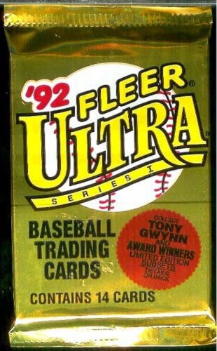 1992  Ultra Series 1 Baseball Cards Unopened Hobby Pack (14 Cards per Pack)