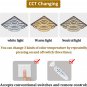 Smart Crystal Ceiling Light with Remote Control, Modern 5 Rings Crystal Chandeli