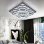 Smart Crystal Ceiling Light with Remote Control, Modern 5 Rings Crystal Chandeli