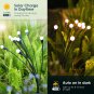 8 Pack Solar Swaying Lights New Upgraded,10 LED Solar Firefly Lights Outdoor Wat