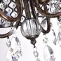 EDVIVI Marya Drum Crystal Chandelier, 4 Lights Glam Lighting Fixture, Antique Co