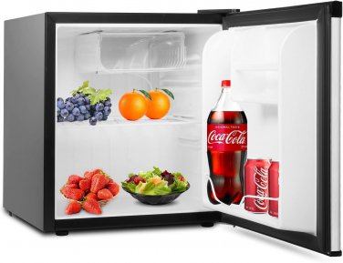 Mini Fridge with Freezer, Single Door Compact Refrigerator with Adjustable Legs,