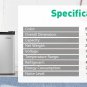 Mini Fridge with Freezer, Single Door Compact Refrigerator with Adjustable Legs,