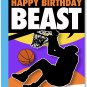 Basketball Beast Birthday Card 1-Pack (5X7) Basketball Sports Birthday Cards Gre