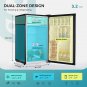 3.2 Cu.Ft Mini Fridge with Freezer, Single Door Compact Refrigerator, LED Light,