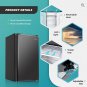 3.2 Cu.Ft Mini Fridge with Freezer, Single Door Compact Refrigerator, LED Light,