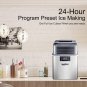 Countertop Ice Maker with 24H Preset Program, 44Lbs/24H with Self-Cleaning, 24 P