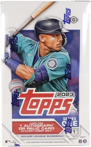 2023 Topps  Baseball Hobby Box (24 Packs/14 Cards: 1 Auto or Mem, 1 Silver Pack)