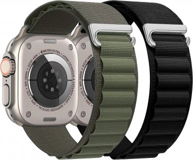 2 Pack Alpine Loop Nylon Band Compatible with Apple Watch Band 42Mm 44Mm 45Mm 49