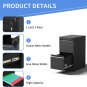 Vertical File Cabinet with Drawers, 2 Drawer File Cabinet for Home Office, Locki