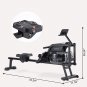 Magnetic/Water Rowing Machine for Home Use Rower with Adjustable Resistance, LCD