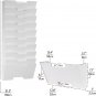 Wallniture Lisbon 10-Tier Wall Mounted File Holder and Desk Organizer, Metal Whi