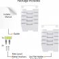 Wallniture Lisbon 10-Tier Wall Mounted File Holder and Desk Organizer, Metal Whi
