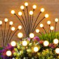 Solar Garden Lights Outdoor Decorations: 4 Pack Upgraded 8 LED Solar Powered Fir