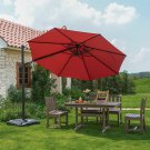 10FT Umbrella Outdoor Patio, 70° Side-To-Side Tilt, 6-Level Vertical Tilt, 360°R