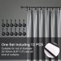 Shower Curtain Hooks Set of 12, Rust Proof Black Shower Curtain Hooks for Bathro