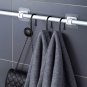 Shower Curtain Hooks Set of 12, Rust Proof Black Shower Curtain Hooks for Bathro