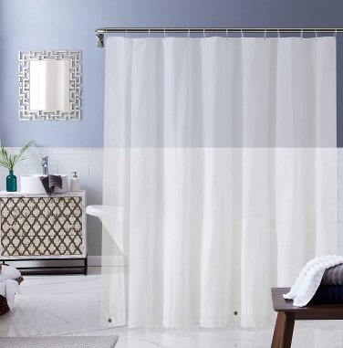 Shower Curtain Liner - Waterproof & Heavy Duty Shower Curtain Liner - Weighted &
