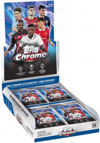 2022/23  Chrome UEFA Club Competitions Soccer Hobby Box One Chrome Autograph per
