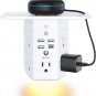 Wall Outlet Extender with Shelf and Night Light,Surge Protector, Wall Charger wi