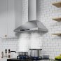 Range Hood 30 Inch, Ductless/Ducted Convertible Wall Mount 780 CFM Kitchen Vent