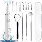 , Tartar Remover with Individual LED Lights, Electric Teeth Cleaning Kit with 4