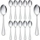 Stainless Steel 12-Piece Teaspoon Set, Table Dessert Spoons Set for 12 (Silver 6