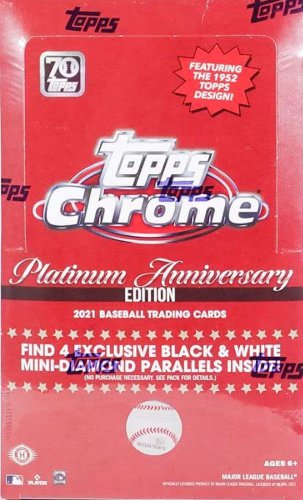 2021  Chrome Platinum Anniversary Baseball LITE Box (16 Pks/Bx)