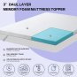 3 Inch King Memory Foam Mattress Topper Cooling Gel Infusion Ventilated Design R