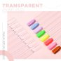 150 Pcs Clear Nail Color Swatch Sticks, AZUREBEAUTY Fan Shape Nail Art Polish Di