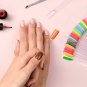 150 Pcs Clear Nail Color Swatch Sticks, AZUREBEAUTY Fan Shape Nail Art Polish Di