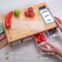 Bamboo Cutting Board with Containers - Meal Prep Station with Removable Top, Kit