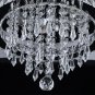 Deckrico Modern K9 Crystal Chandelier 3 LED Lights Stainless Steel Pendant Lamp