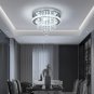 Deckrico Modern K9 Crystal Chandelier 3 LED Lights Stainless Steel Pendant Lamp