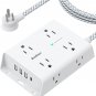 Surge Protector Power Strip - 8 Widely Outlets with 4 USB Ports(1 USB C Outlet),