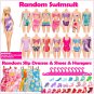 50 Pcs Doll Clothes and Accessories, 5 Wedding Gowns 5 Fashion Dresses 4 Slip Dr