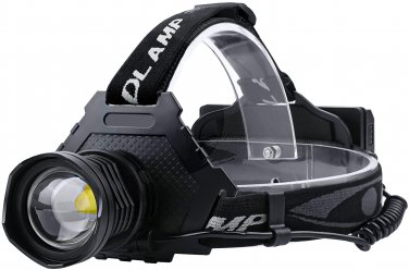 LED Rechargeable Headlamp, 90000 Lumens Super Bright with 6 Modes & IPX7 Level W