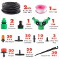 Automatic Drip Irrigation Kits for Garden, 30M Adjustable Micro DIY Irrigation K