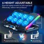 Gaming Laptop Cooling Pad with 8 Cooling Fans, RGB Laptop Fan Cooling Pad 15-17.