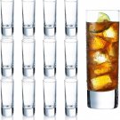 Farielyn-X Clear Heavy Base Shot Glasses 12 Pack, 2 Oz Tall Glass Set for Whiske