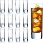 Farielyn-X Clear Heavy Base Shot Glasses 12 Pack, 2 Oz Tall Glass Set for Whiske