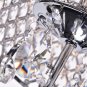Marya 4-Lights Chrome round Crystal Chandelier Ceiling Fixture | Beaded Drum Sha
