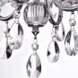 Marya 4-Lights Chrome round Crystal Chandelier Ceiling Fixture | Beaded Drum Sha
