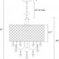 Marya 4-Lights Chrome round Crystal Chandelier Ceiling Fixture | Beaded Drum Sha