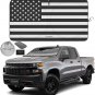 1-Piece Windshield Sun Shade B&W American Flag USA Patriotic Design - Foldable C